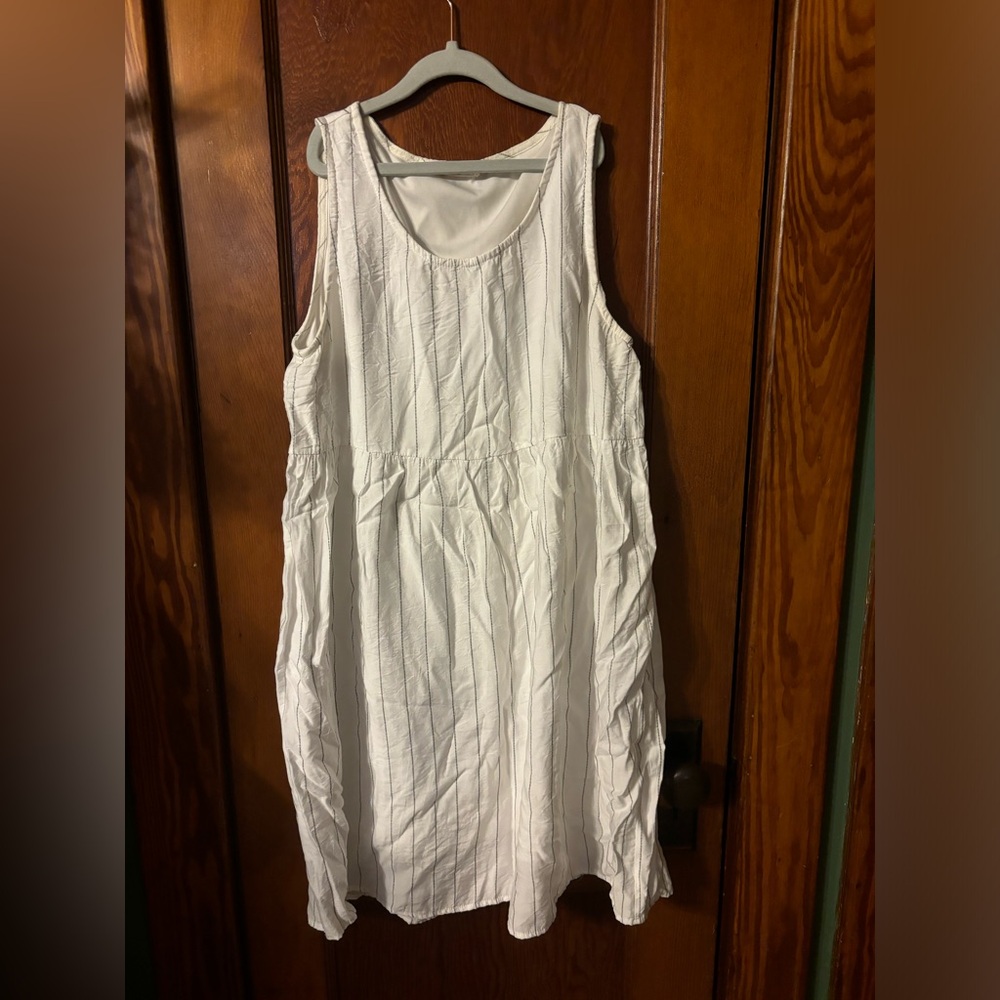 Altard State White Striped Sleeveless Dress